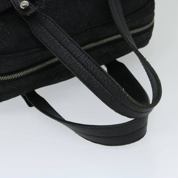 CHANEL Paris Biarritz MM Tote Bag Coated Canvas Black CC Auth bs13031 - Picture 7 of 16